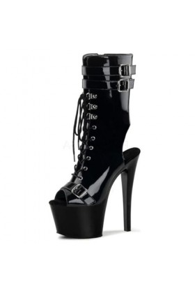 PROMI Talon Aiguille Talons Hauts Noir 15cm Bottes Basses Modèle Pour Femmes Chaussures Pole Dance Bottes Courtes Pour Femmes