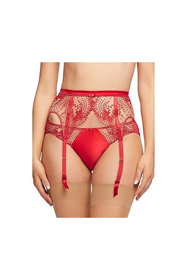 Dita Von Teese Julies Roses Porte-jarretelles - Rouge - 42