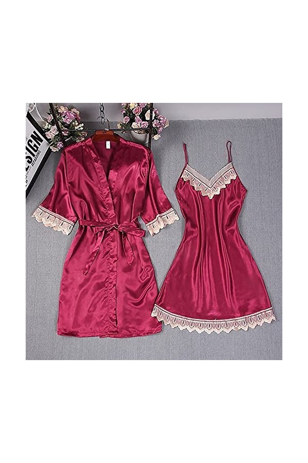 Ensemble de Lingerie Sexy pour Femme - Cadeau de Noël, de Saint-Valentin - Ensemble Pyjama avec Robe - Tenues érotiques Coqui