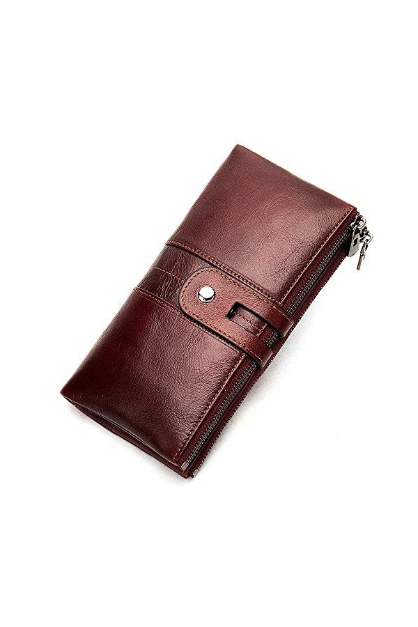 SUICRA Portefeuille en Cuir Portefeuille Multifonction en Cuir De Femme Color : Red 