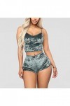TAHALI Lingerie Sexy Nouvel Ensemble Soutien-Gorge Pyjama Deux pièces Sexy Bleu M Gris L 