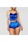 TAHALI Lingerie Sexy Nouvel Ensemble de Soutien-Gorge Pyjama Deux pièces Sexy Bleu M Bleu M 