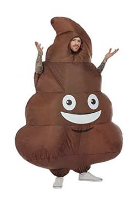Smiffys Costume de déjections canines gonflables, marron
