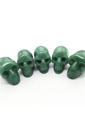 PHONME Natural Magic 2 Pouces crânes de Cristal de Pierre durine Verte Naturelle for Noël 1pcs