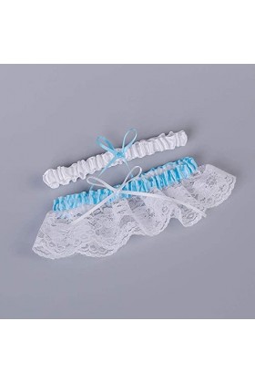 TONZN Jarretière en Dentelle avec jarretière en Dentelle pour Accessoires de Mariage Nuptiale, jarretière personnalisée pour 