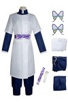 Foanja Kanzaki Aoi Déguisement Femme Cosplay Demon Slayer Corps Anime Uniforme Complet et Papillon Barrettes à Cheveux pour A
