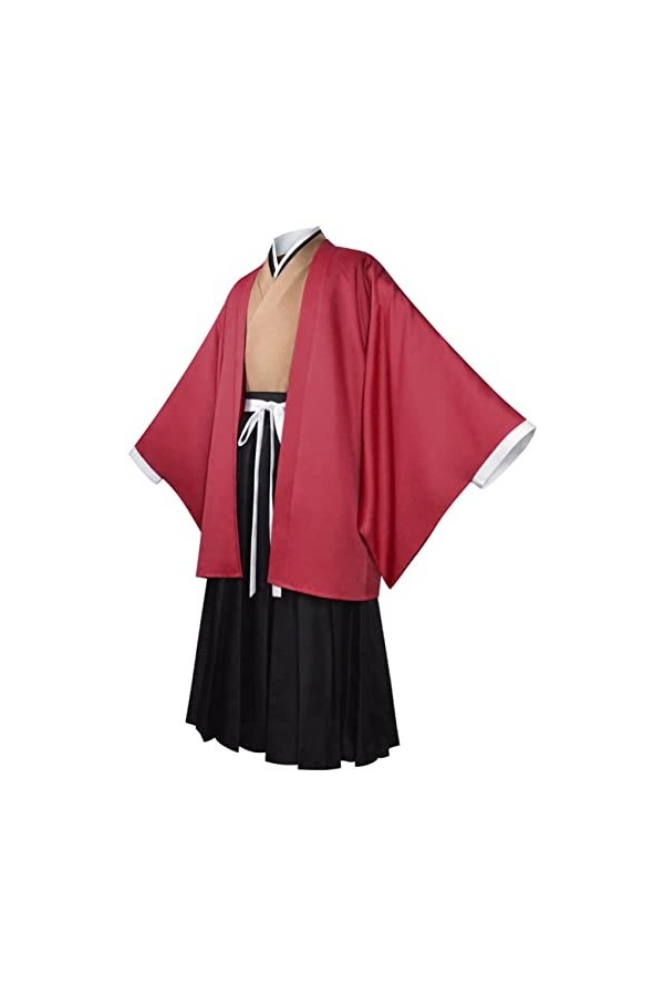 Foanja Tsugikuni Yoriichi Déguisement Homme Cosplay Demon Slayer Corps Samouraï Anime Uniforme Complet et Boucles doreilles 