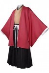 Foanja Tsugikuni Yoriichi Déguisement Homme Cosplay Demon Slayer Corps Samouraï Anime Uniforme Complet et Boucles doreilles 
