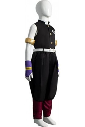 Foanja Uzui Tengen Déguisement Enfant Adulte Cosplay Demon Slayer Corps Uzui Tengen Anime Uniforme Complet pour Homme Hallowe