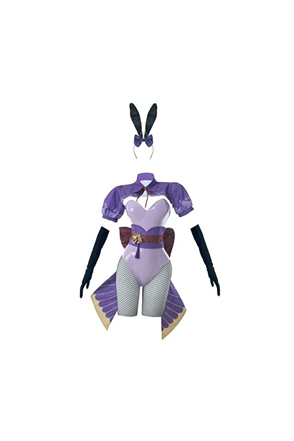 NSPSTT Costume de lapin Genshin Impact Raiden Shogun - 10 pièces