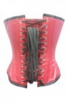 Corset en dentelle noire et rouge satiné pour déguisement de fête dHalloween - - Taille 44/45"