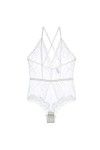 DLT Sexy Cils Dentelle col V Profond Femmes Chemises, Combinaison Chaude Mesh Lady Lingerie, Robe Sale Cou Nu Couleur : Noir