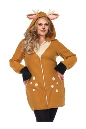Leg Avenue Cozy Fawn, Panamas Femme, Marron Brown , Taille fabricant: 1X-2XUk 18-22 