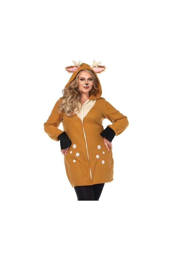 Leg Avenue Cozy Fawn, Panamas Femme, Marron Brown , Taille fabricant: 1X-2XUk 18-22 