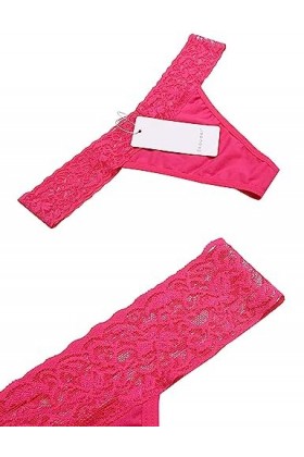 Ekouaer String Sexy Femme Culotte Rose M