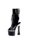 PROMI Talon Aiguille Talons Hauts Noir 15cm Bottes Basses Modèle Pour Femmes Chaussures Pole Dance Bottes Courtes Pour Femmes