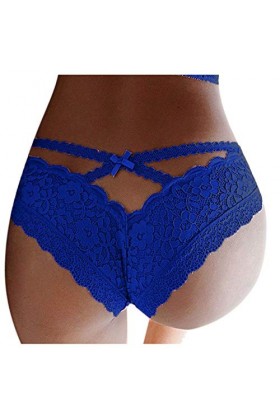 Blingko Culotte Femme Sexy Chic String Sexy Taille Basse Croiser T Back Slips Dentelle Lingerie Sexy String Transparent sous-