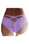 Blingko Culotte Femme Sexy Chic String Sexy Taille Basse Croiser T Back Slips Dentelle Lingerie Sexy String Transparent sous-