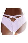 Blingko Culotte Femme Sexy Chic String Sexy Taille Basse Croiser T Back Slips Dentelle Lingerie Sexy String Transparent sous-