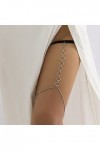 GOOFFY WXYNHHD Sexy Punk Élastique Bande Jambe Cuisse Chaîne for Femmes Prom Party Décorer Multicouche Cirlce Pendentif Régla