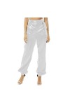 PVC Faux cuir pantalon grande taille taille haute élastique ample faisceau bouche Bloomers mode polyvalent décontracté rue cu