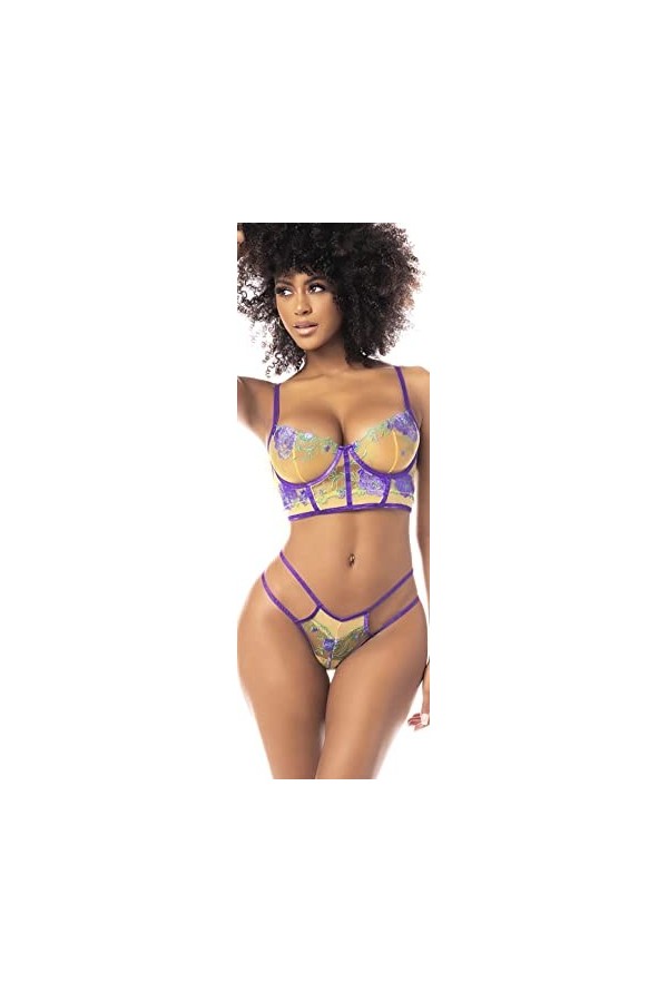 Mapalé by Espiral 8749 Lot de 2 pièces Jaune Toscane S/M Lingerie, Femme