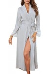 HZYDD Peignoir Femmes Homewear À Manches Longues Pyjamas Kimono Femmes Cardigan Robe De Bain Robe Sexy Femme Peignoir Maison 