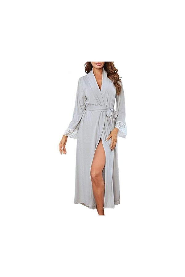 HZYDD Peignoir Femmes Homewear À Manches Longues Pyjamas Kimono Femmes Cardigan Robe De Bain Robe Sexy Femme Peignoir Maison 