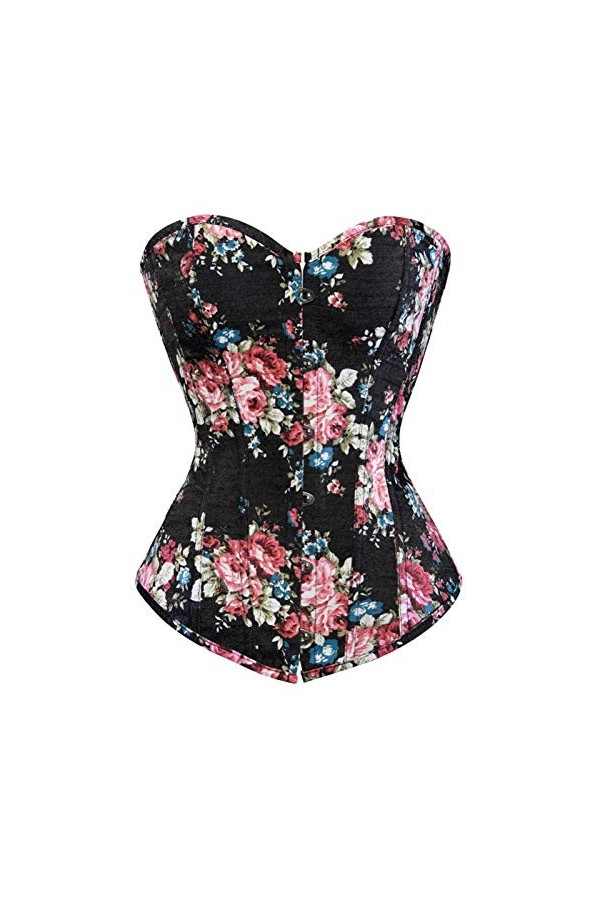 TTCI-RR Bustiers et Corsets CORRET Sexy Lace Busting Buster Bustier Bustier VOISION Lingerie Color : Black, Size : Large 