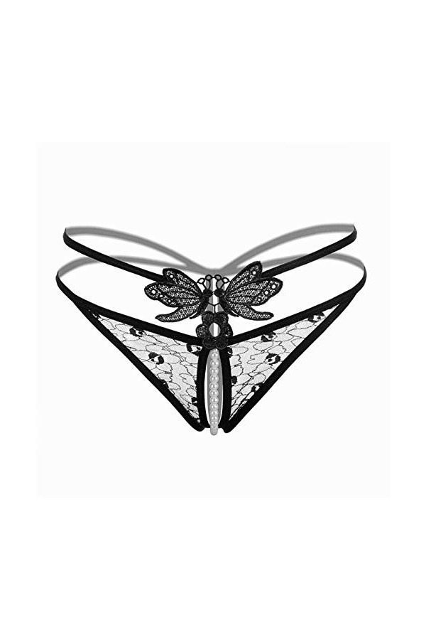 JPG Pantalon Dingzi Sexy Broderie en Dentelle sous-vêtements Transparents Mme Low Taille Color : 99, Size : 56-76cm 