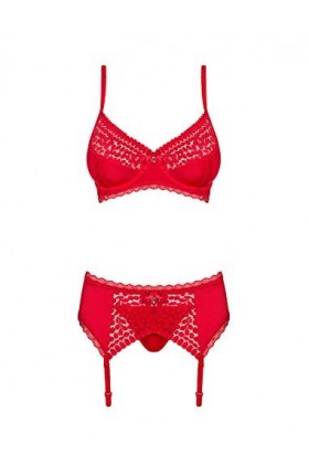 Obsessive M427 Ensemble de lingerie pour femme - Rouge - L/XL