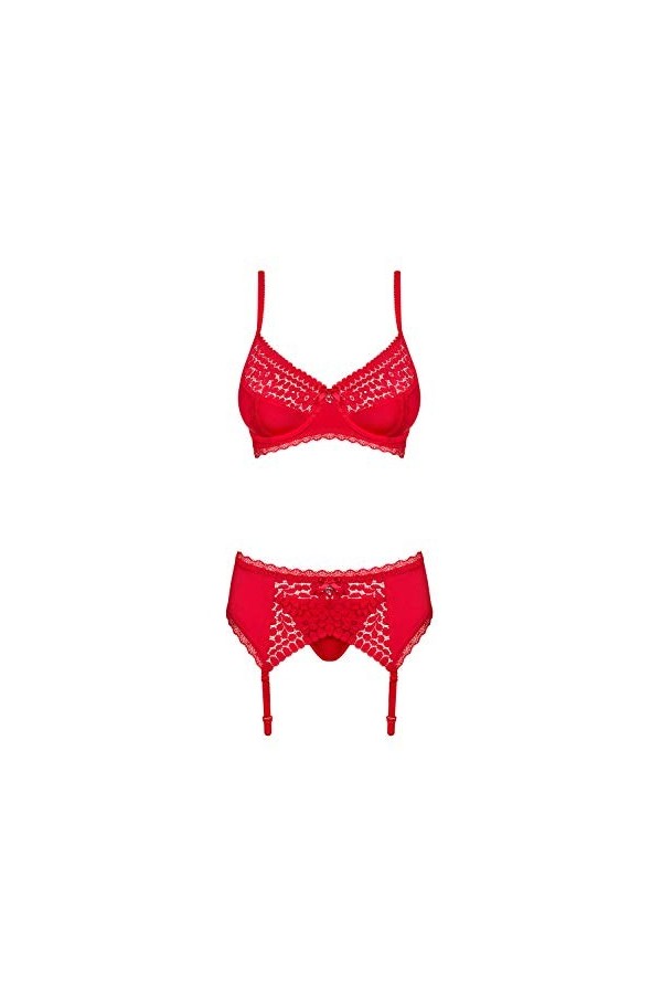 Obsessive M427 Ensemble de lingerie pour femme - Rouge - L/XL