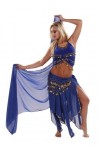 Miss Belly Dance Ensemble de Costume Belly Dance de | Skirt-Veil, Débardeur et Foulard Hip | SA Conception Ingénieuse