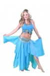Miss Ensemble de Costume Belly Dance Bellydance | Skirt-Top et Ceinture Monnaie | Revelry, Noir/Or, XXL
