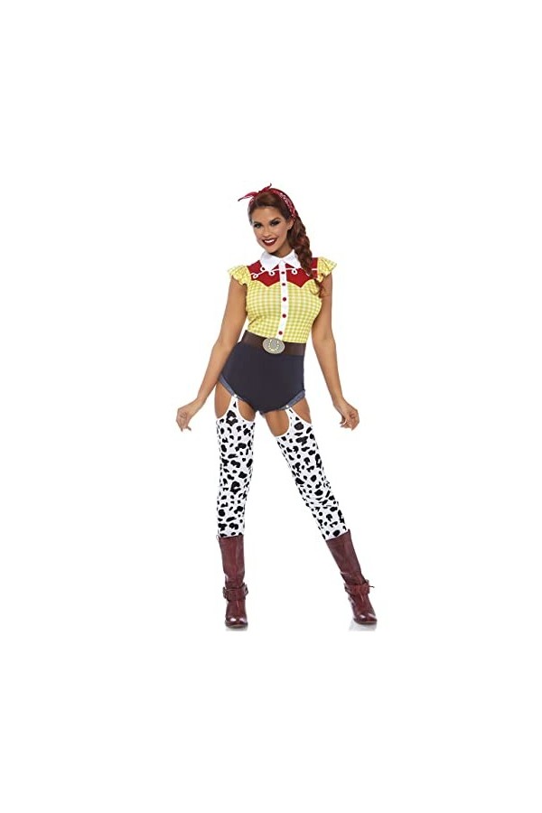 Leg Avenue Giddy Up Cowgirl Panamas, Multicolor , Taille Fabricant: SmallUk 6-8 Femme