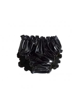 Robe adulte en PVC noir doublée avec un jeu de rôle et une robe de bal croisée, C, M, C, Medium