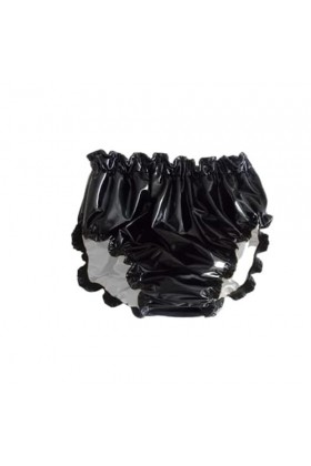 Robe adulte en PVC noir doublée avec un jeu de rôle - Robe de bal croisée - Taille D, XS, D, X-Small