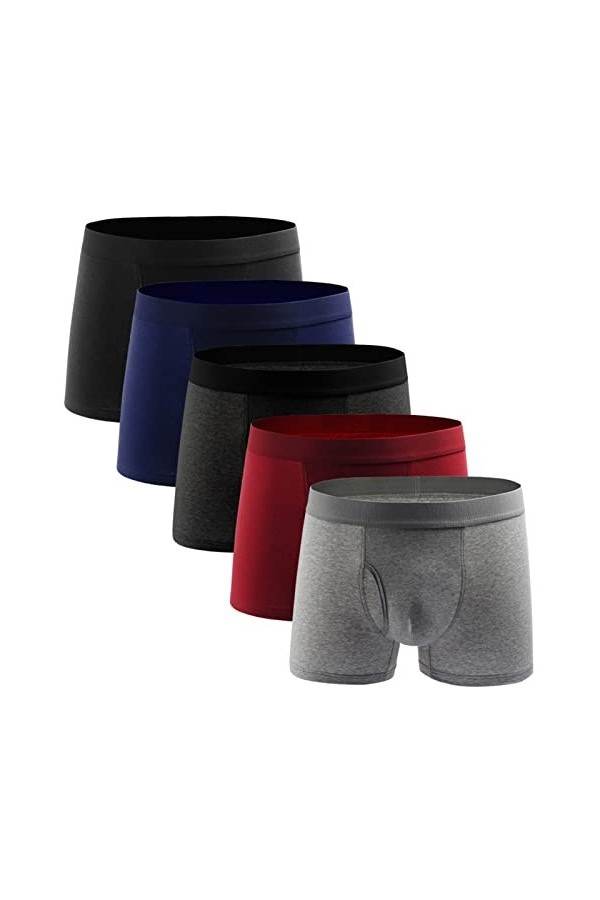 5pcs Boxershorts Hommes européens Plus Taille Masque Boxers Masculins sous-vêtements Boxers Coton Hommes Boxer Shorts Hommes 
