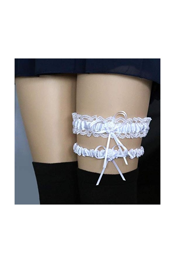 Jarretière personnalisée, Jarretière de jambe de mariage avec nœud en dentelle-Vin rouge_Taille unique, Cadeaux de mariage po