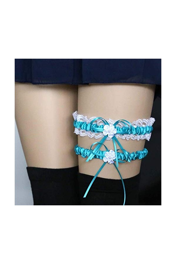 Jarretière personnalisée, Jarretière de jambe de mariage avec nœud en dentelle-Vin rouge_Taille unique, Cadeaux de mariage po