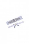 Dames Ceinture 2 pièces Mariage mariée Jambe jarretière Ornements Perle Strass Dentelle mariée Jambe décoration jarretière po