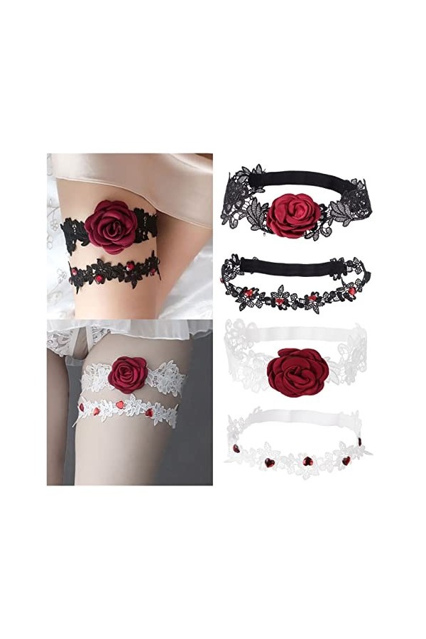 Lot de 1 jarretière pour femme en dentelle de mariage Ensemble de verrouillage de jambe Ceinture Cuisse de verrouillage Acces