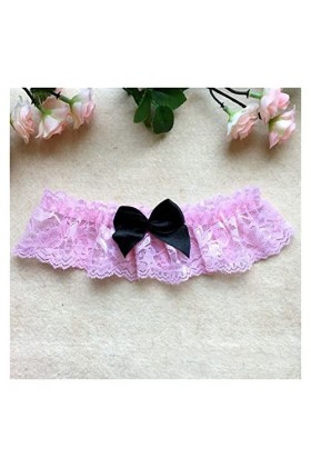 2pcs / Set Jarretière de Mariage Dentelle Brodé Floral Sexy Jarretière Dames/Anneaux de Cuisse de Mariée Couleur : Bleu, Tai