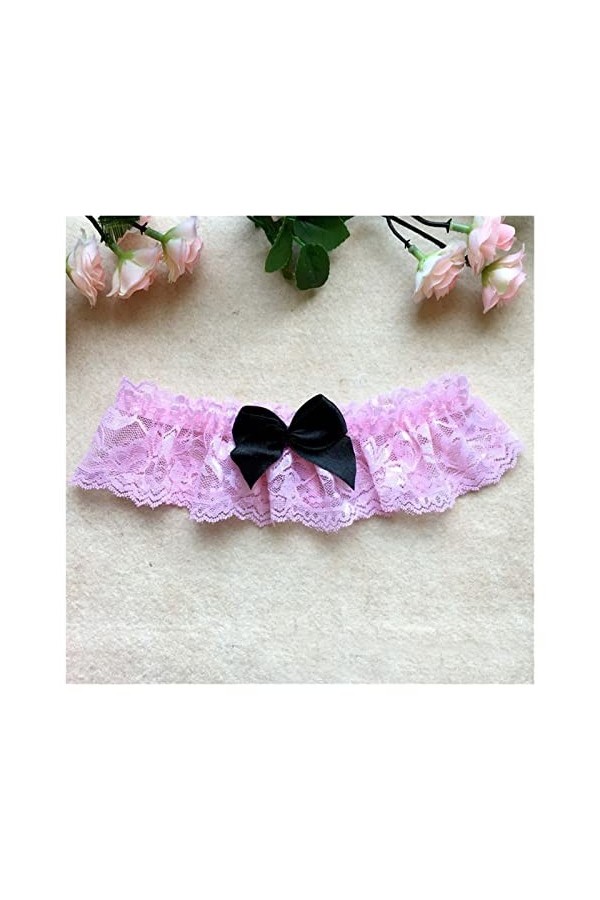 2pcs / Set Jarretière de Mariage Dentelle Brodé Floral Sexy Jarretière Dames/Anneaux de Cuisse de Mariée Couleur : Bleu, Tai