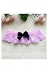2pcs / Set Jarretière de Mariage Dentelle Brodé Floral Sexy Jarretière Dames/Anneaux de Cuisse de Mariée Couleur : Bleu, Tai