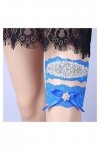 Strass Jambe Ceintures Cristal Mariée Jarretière Mariage De Mariée Bal Dentelle Jarretière pour Les Femmes Couleur : Bleu 