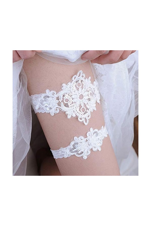 Ceinture mariée jarretière élastique élégant Dentelle Jambe Bande Pied décor jarretière Ensemble Cuisse Anneau Ornements Acce