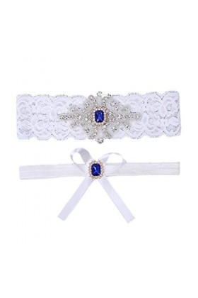 Dames Ceinture Mariage mariée jarretière Dentelle Strass jarretière Ceinture Accessoires de mariée décoration 1 Ensemble