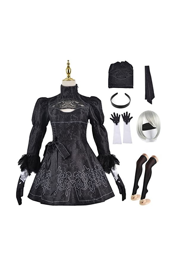 Foanja Automata Déguisement Femme Cosplay NieR YoRHa No.2 Robots Sexy Uniforme Complet Halloween Carnaval Pâques Epiphany Ann