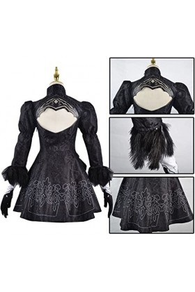 Foanja Automata Déguisement Femme Cosplay NieR YoRHa No.2 Robots Sexy Uniforme Complet Halloween Carnaval Pâques Epiphany Ann